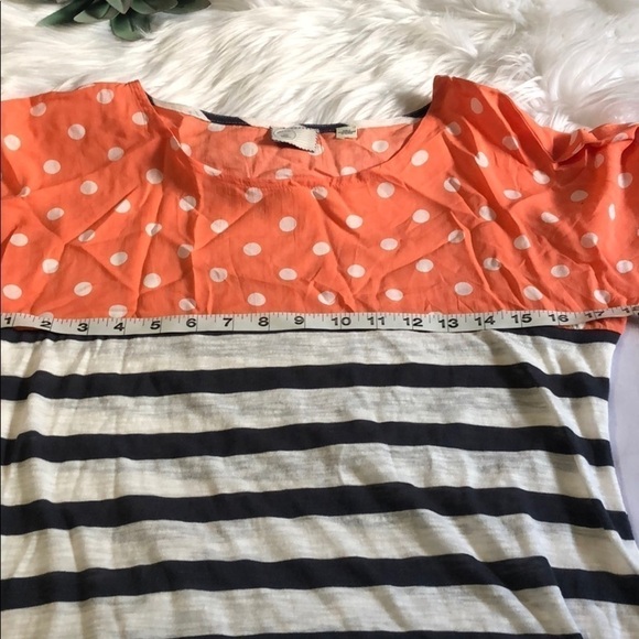 Anthropologie Postmark Polkadot & striped top XS - Picture 7 of 10